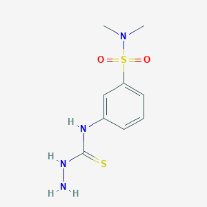 molecular formula C9H14N4O2S2 B2970115 1-Amino-3-[3-(dimethylsulfamoyl)phenyl]thiourea CAS No. 726153-42-0