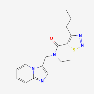 molecular formula C16H19N5OS B2970116 N-ethyl-N-(imidazo[1,2-a]pyridin-3-ylmethyl)-4-propyl-1,2,3-thiadiazole-5-carboxamide CAS No. 1448127-90-9
