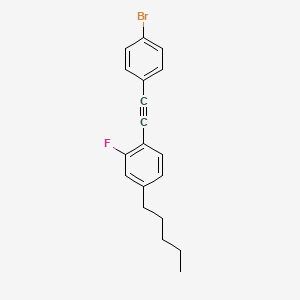 1-[2-(4-Bromophenyl)ethynyl]-2-fluoro-4-pentylbenzene