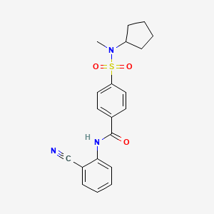 N-(2-cyanophenyl)-4-[cyclopentyl(methyl)sulfamoyl]benzamide