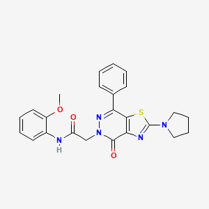 N-(2-methoxyphenyl)-2-(4-oxo-7-phenyl-2-(pyrrolidin-1-yl)thiazolo[4,5-d]pyridazin-5(4H)-yl)acetamide
