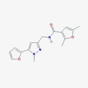 N-((5-(furan-2-yl)-1-methyl-1H-pyrazol-3-yl)methyl)-2,5-dimethylfuran-3-carboxamide