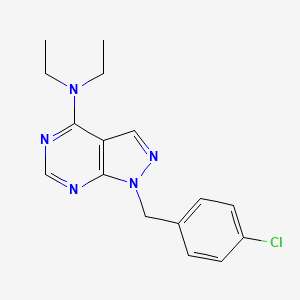 1-(4-chlorobenzyl)-N,N-diethyl-1H-pyrazolo[3,4-d]pyrimidin-4-amine