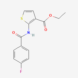 B2970133 Ethyl 2-(4-fluorobenzamido)thiophene-3-carboxylate CAS No. 864940-43-2