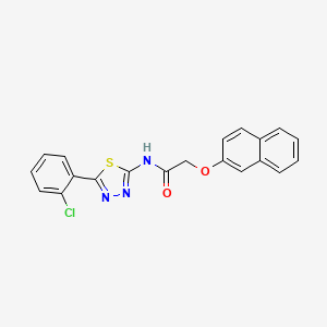 molecular formula C20H14ClN3O2S B2970159 N-(5-(2-chlorophenyl)-1,3,4-thiadiazol-2-yl)-2-(naphthalen-2-yloxy)acetamide CAS No. 476459-67-3