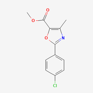 molecular formula C12H10ClNO3 B2970165 Methyl 2-(4-chlorophenyl)-4-methyl-1,3-oxazole-5-carboxylate CAS No. 478066-13-6