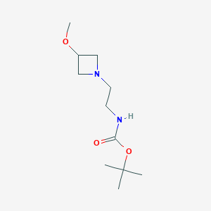 molecular formula C11H22N2O3 B2970183 tert-butyl N-[2-(3-methoxyazetidin-1-yl)ethyl]carbamate CAS No. 1803600-79-4