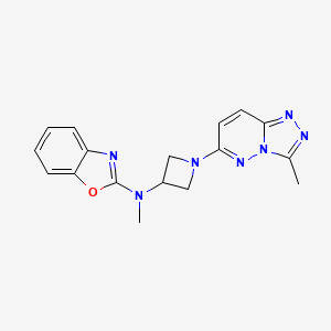 molecular formula C17H17N7O B2970229 N-methyl-N-(1-{3-methyl-[1,2,4]triazolo[4,3-b]pyridazin-6-yl}azetidin-3-yl)-1,3-benzoxazol-2-amine CAS No. 2199554-85-1