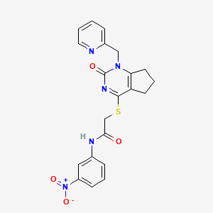 N-(3-nitrophenyl)-2-((2-oxo-1-(pyridin-2-ylmethyl)-2,5,6,7-tetrahydro-1H-cyclopenta[d]pyrimidin-4-yl)thio)acetamide