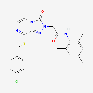 2-{8-[(4-chlorobenzyl)sulfanyl]-3-oxo[1,2,4]triazolo[4,3-a]pyrazin-2(3H)-yl}-N-(2,4,6-trimethylphenyl)acetamide