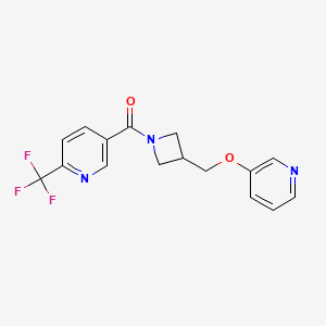 [3-(Pyridin-3-yloxymethyl)azetidin-1-yl]-[6-(trifluoromethyl)pyridin-3-yl]methanone