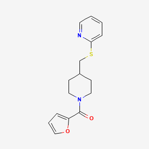 Furan-2-yl(4-((pyridin-2-ylthio)methyl)piperidin-1-yl)methanone