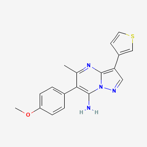 6-(4-Methoxyphenyl)-5-methyl-3-(3-thienyl)pyrazolo[1,5-a]pyrimidin-7-ylamine
