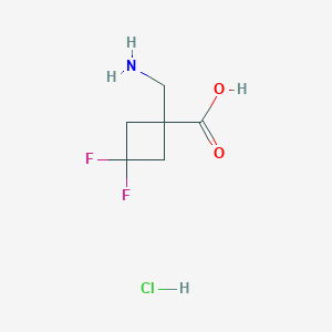 1-(Aminomethyl)-3,3-difluorocyclobutane-1-carboxylic acid hydrochloride