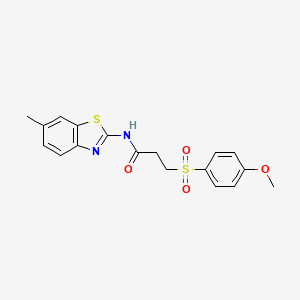 3-((4-methoxyphenyl)sulfonyl)-N-(6-methylbenzo[d]thiazol-2-yl)propanamide