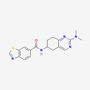 N-[2-(dimethylamino)-5,6,7,8-tetrahydroquinazolin-6-yl]-1,3-benzothiazole-6-carboxamide