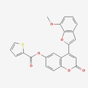 molecular formula C23H14O6S B2970288 4-(7-methoxy-1-benzofuran-2-yl)-2-oxo-2H-chromen-6-yl thiophene-2-carboxylate CAS No. 898415-71-9