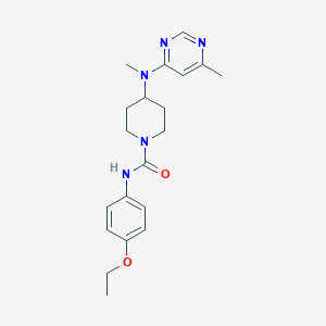 molecular formula C20H27N5O2 B2970307 N-(4-ethoxyphenyl)-4-[methyl(6-methylpyrimidin-4-yl)amino]piperidine-1-carboxamide CAS No. 2415519-81-0