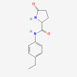 molecular formula C13H16N2O2 B2970324 N-(4-ethylphenyl)-5-oxopyrrolidine-2-carboxamide CAS No. 1008480-25-8