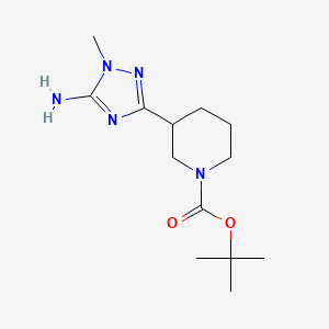 molecular formula C13H23N5O2 B2970362 tert-Butyl 3-(5-amino-1-methyl-1H-1,2,4-triazol-3-yl)piperidine-1-carboxylate CAS No. 2228305-67-5