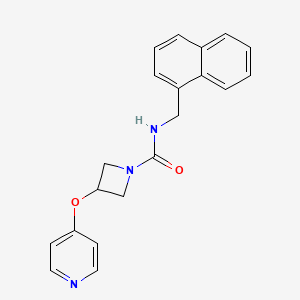 molecular formula C20H19N3O2 B2970369 N-[(naphthalen-1-yl)methyl]-3-(pyridin-4-yloxy)azetidine-1-carboxamide CAS No. 2380176-45-2