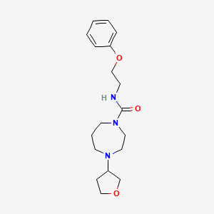 molecular formula C18H27N3O3 B2970372 4-(oxolan-3-yl)-N-(2-phenoxyethyl)-1,4-diazepane-1-carboxamide CAS No. 2309728-97-8