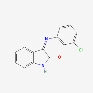 molecular formula C14H9ClN2O B2970377 3-((3-Chlorophenyl)imino)indolin-2-one CAS No. 42407-90-9