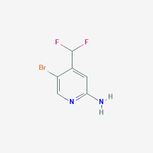 molecular formula C6H5BrF2N2 B2970379 5-Bromo-4-(difluoromethyl)pyridin-2-amine CAS No. 1629048-24-3