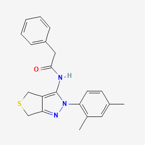 molecular formula C21H21N3OS B2970387 N-[2-(2,4-dimethylphenyl)-2H,4H,6H-thieno[3,4-c]pyrazol-3-yl]-2-phenylacetamide CAS No. 396724-33-7