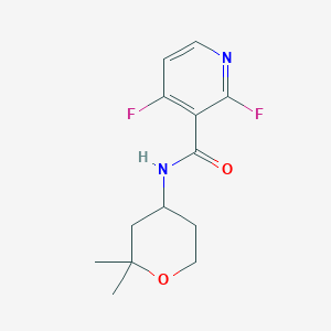molecular formula C13H16F2N2O2 B2970438 N-(2,2-dimethyloxan-4-yl)-2,4-difluoropyridine-3-carboxamide CAS No. 2094151-65-0