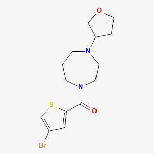 molecular formula C14H19BrN2O2S B2970447 1-(4-Bromothiophene-2-carbonyl)-4-(oxolan-3-yl)-1,4-diazepane CAS No. 2309231-79-4