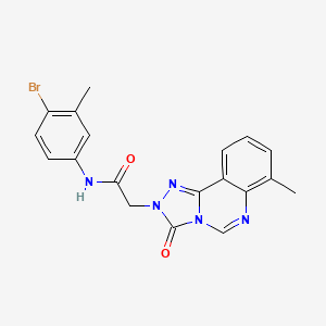 molecular formula C19H16BrN5O2 B2970455 N-(4-bromo-3-methylphenyl)-2-{7-methyl-3-oxo-2H,3H-[1,2,4]triazolo[4,3-c]quinazolin-2-yl}acetamide CAS No. 1207003-06-2