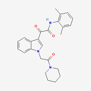 molecular formula C25H27N3O3 B2970480 N-(2,6-dimethylphenyl)-2-oxo-2-[1-(2-oxo-2-piperidin-1-ylethyl)indol-3-yl]acetamide CAS No. 872862-16-3