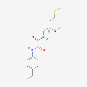 molecular formula C16H24N2O3S B2970557 N'-(4-ethylphenyl)-N-[2-methoxy-4-(methylsulfanyl)butyl]ethanediamide CAS No. 2320923-96-2