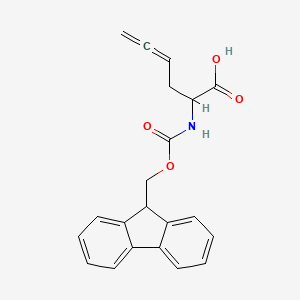 molecular formula C21H19NO4 B2970599 2-({[(9H-fluoren-9-yl)methoxy]carbonyl}amino)hexa-4,5-dienoicacid CAS No. 2418650-69-6