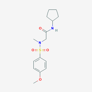 molecular formula C15H22N2O4S B297063 N-cyclopentyl-N~2~-[(4-methoxyphenyl)sulfonyl]-N~2~-methylglycinamide 