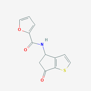 molecular formula C12H9NO3S B2970639 N-(6-oxo-5,6-dihydro-4H-cyclopenta[b]thiophen-4-yl)-2-furamide CAS No. 865658-98-6