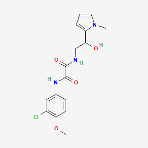 molecular formula C16H18ClN3O4 B2970673 N'-(3-chloro-4-methoxyphenyl)-N-[2-hydroxy-2-(1-methyl-1H-pyrrol-2-yl)ethyl]ethanediamide CAS No. 1396845-68-3