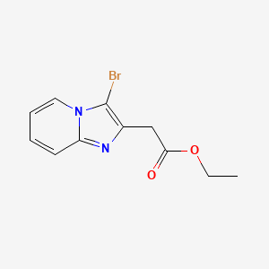 molecular formula C11H11BrN2O2 B2970675 Ethyl 2-{3-bromoimidazo[1,2-a]pyridin-2-yl}acetate CAS No. 2106254-15-1