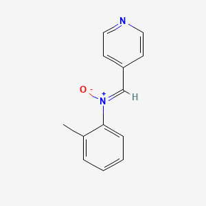 molecular formula C13H12N2O B2970725 (NZ)-2-methyl-N-oxido-N-[(pyridin-4-yl)methylidene]anilinium CAS No. 1164461-59-9