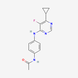 molecular formula C15H15FN4O B2970805 N-{4-[(6-cyclopropyl-5-fluoropyrimidin-4-yl)amino]phenyl}acetamide CAS No. 2415514-26-8