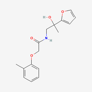 molecular formula C16H19NO4 B2970953 N-[2-(furan-2-yl)-2-hydroxypropyl]-2-(2-methylphenoxy)acetamide CAS No. 1396678-04-8