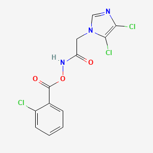 B2970955 [[2-(4,5-Dichloroimidazol-1-yl)acetyl]amino] 2-chlorobenzoate CAS No. 649663-38-7