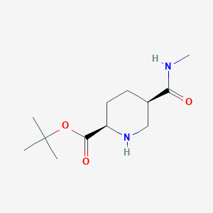 molecular formula C12H22N2O3 B2970974 Tert-butyl (2R,5R)-5-(methylcarbamoyl)piperidine-2-carboxylate CAS No. 2138156-00-8