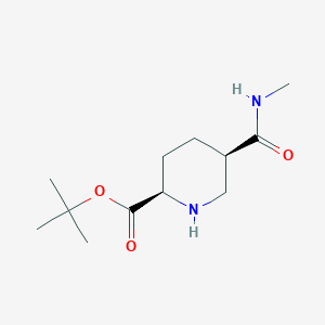 B2970974 Tert-butyl (2R,5R)-5-(methylcarbamoyl)piperidine-2-carboxylate CAS No. 2138156-00-8