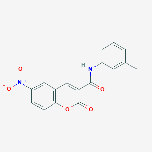molecular formula C17H12N2O5 B2970984 N-(3-methylphenyl)-6-nitro-2-oxo-2H-chromene-3-carboxamide CAS No. 301818-29-1