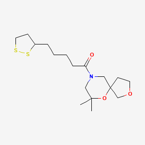 1-{7,7-Dimethyl-2,6-dioxa-9-azaspiro[4.5]decan-9-yl}-5-(1,2-dithiolan-3-yl)pentan-1-one