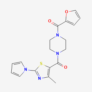 (4-(furan-2-carbonyl)piperazin-1-yl)(4-methyl-2-(1H-pyrrol-1-yl)thiazol-5-yl)methanone