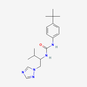 1-(4-Tert-butylphenyl)-3-[3-methyl-1-(1,2,4-triazol-1-yl)butan-2-yl]urea