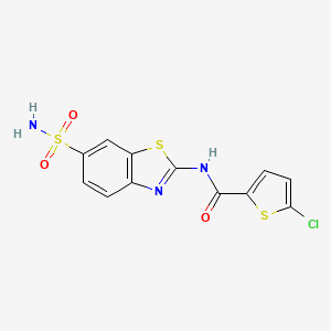 molecular formula C12H8ClN3O3S3 B2971052 5-chloro-N-(6-sulfamoyl-1,3-benzothiazol-2-yl)thiophene-2-carboxamide CAS No. 330677-94-6